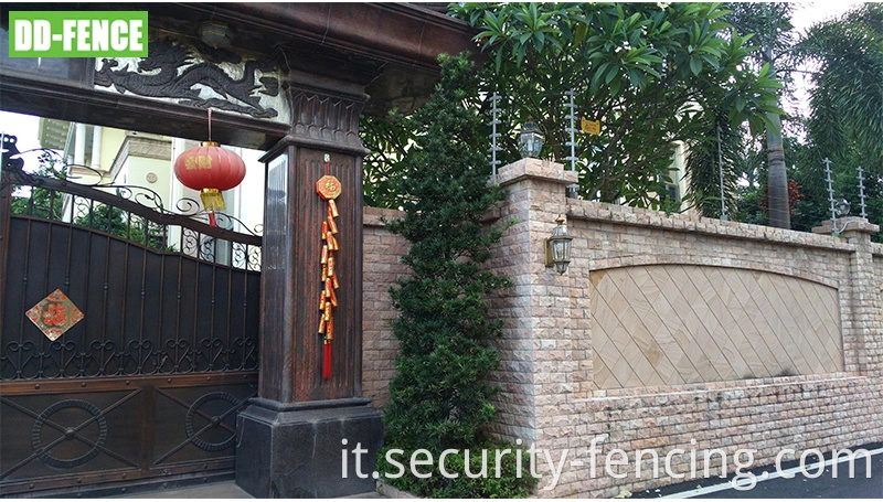 Sistema di allarme di recinzione di sicurezza elettrica recinzione elettrica per il giardino residenziale